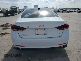 2015 Hyundai Genesis 3.8L with VIN KMHGN4JE2FU097748, listed as a Copart auction lot 48990985 with 122,687 mi miles and Salvage Title. Bid and sale history available at carsss.com. Image 6.