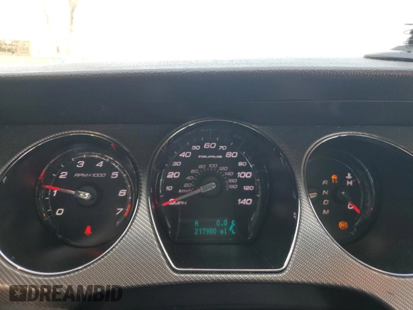2011 Ford Taurus SHO with VIN 1FAHP2KT0BG142303, listed as a Copart auction lot 48076275 with 217,980 mi miles and Salvage Title. Bid and sale history available at DreamBid. Image 9.
