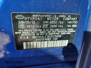 2019 Genesis G70 3.3T Advanced with VIN KMTG54LE7KU015008, listed as a Copart auction lot 76293874 with 0 mi miles and Salvage Title. Bid and sale history available at carsss.com. Image 13.