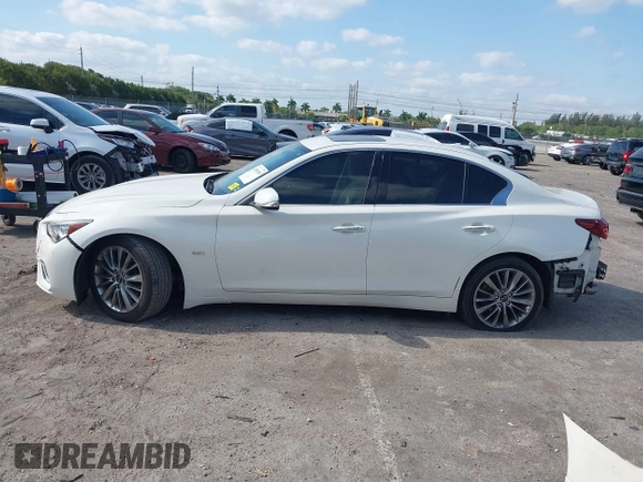 2020 Infiniti Q50 Luxe with VIN JN1EV7AP6LM201462, listed as a IAAI auction lot 42090939 with 50,633 mi miles and . Bid and sale history available at DreamBid. Image 15.