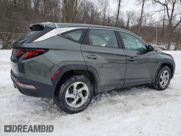 2022 Hyundai Tucson SE with VIN 5NMJACAE0NH025579, listed as a Copart auction lot 46272365 with 34,491 mi miles and Salvage Title. Bid and sale history available at carsss.com. Image 3.