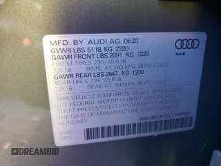 2020 Audi Q3 Premium Plus with VIN WA1BECF32L1106925, listed as a Copart auction lot 66995972 with 17,457 mi miles. Bid and sale history available at carsss.com. Image 10.