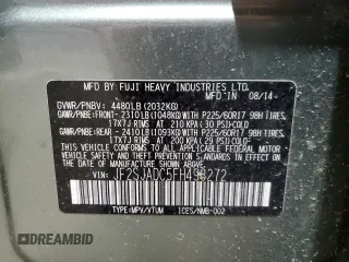 2015 Subaru Forester Premium with VIN JF2SJADC5FH498272, listed as a Copart auction lot 50456385 with 118,758 mi miles and Salvage Title. Bid and sale history available at DreamBid. Image 15.