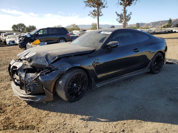 2024 BMW M4 with VIN WBS53AZ01RCP13984, listed as a Copart auction lot 75922154 with 2,904 mi miles and Salvage Title. Bid and sale history available at carsss.com. Image 1.