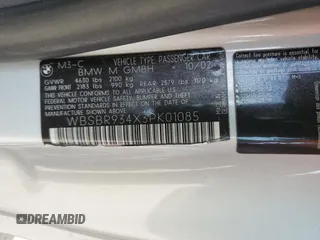 2003 BMW 3 Series M3 with VIN WBSBR934X3PK01085, listed as a Copart auction lot 52595545 with 147,248 mi miles and Salvage Title. Bid and sale history available at carsss.com. Image 15.