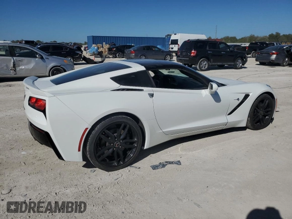 2014 Chevrolet Corvette Z51 3LT with VIN 1G1YM2D73E5105712, listed as a Copart auction lot 48076955 with 19,347 mi miles and Salvage title. Bid and sale history available at DreamBid. Image 3.