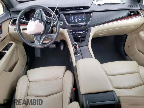 2017 Cadillac XT5 Premium Luxury AWD with VIN 1GYKNERS3HZ214851, listed as a Copart auction lot 60112185 with 74,045 mi miles and Salvage title. Bid and sale history available at DreamBid. Image 8.