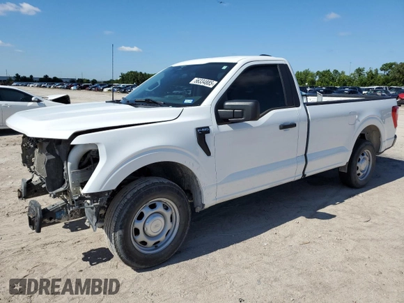 2023 Ford F-150 XL with VIN 1FTMF1CB2PKF50639, listed as a Copart auction lot 56334885 with 42,790 mi miles and Salvage title. Bid and sale history available at DreamBid. Image 1.