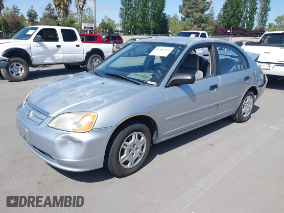 2001 Honda Civic LX with VIN 2HGES16591H619719, listed as a IAAI auction lot 42183571 with 294,983 mi miles. Bid and sale history available at carsss.com. Image 2.