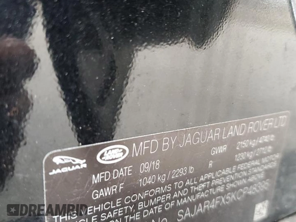 2019 Jaguar XE 25t with VIN SAJAR4FX5KCP48395, listed as a Copart auction lot 44546005 with 71,611 mi miles and Clean Title. Bid and sale history available at carsss.com. Image 12.