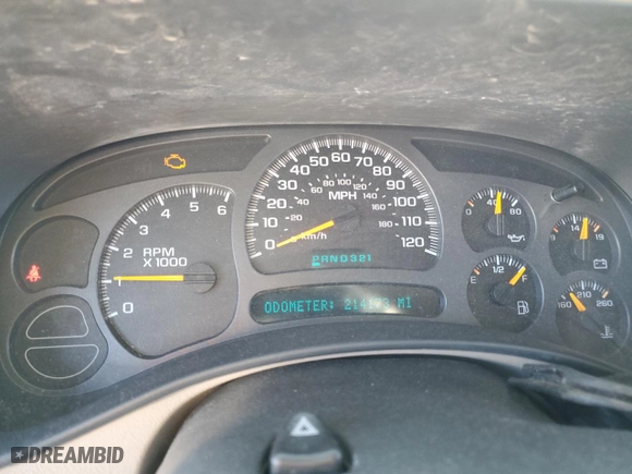 2003 Chevrolet Silverado 1500 LS with VIN 1GCEK19T43E111323, listed as a Copart auction lot 50253505 with 214,173 mi miles and Clean Title. Bid and sale history available at carsss.com. Image 9.