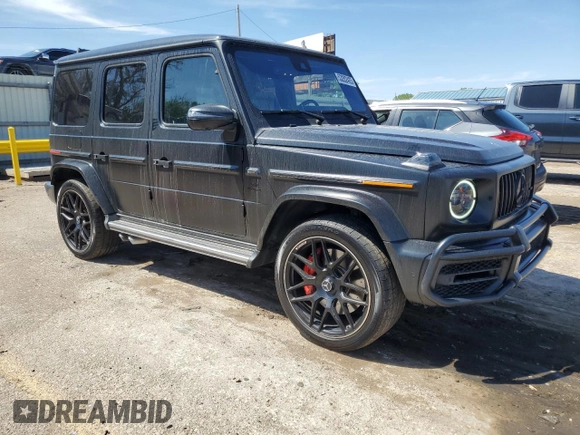 2021 Mercedes-Benz G with VIN W1NYC7HJ1MX384652, listed as a Copart auction lot 53282425 with 92,829 mi miles and Salvage Title. Bid and sale history available at carsss.com. Image 4.