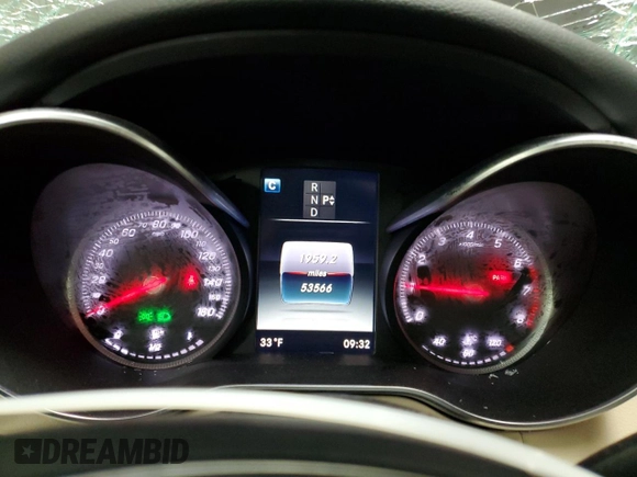 2017 Mercedes-Benz C 300 with VIN 55SWF4KB8HU213384, listed as a Copart auction lot 49886835 with 53,566 mi miles and Salvage Title. Bid and sale history available at carsss.com. Image 9.