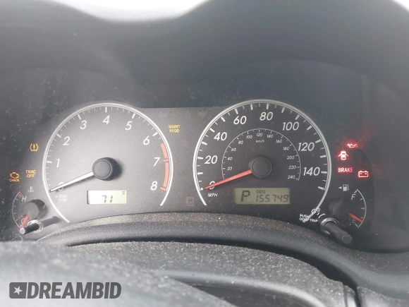 2013 Toyota Corolla L with VIN 5YFBU4EE0DP198647, listed as a IAAI auction lot 41019337 with 155,749 mi miles and . Bid and sale history available at DreamBid. Image 7.