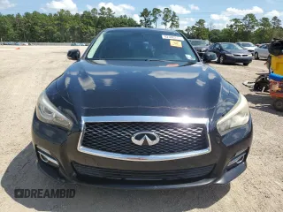 2014 Infiniti Q50 Premium with VIN JN1BV7APXEM670219, listed as a Copart auction lot 62340745 with 155,131 mi miles and Salvage title. Bid and sale history available at DreamBid. Image 5.