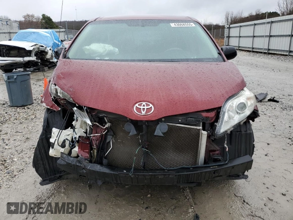 2013 Toyota Sienna L with VIN 5TDZK3DC0DS395209, listed as a Copart auction lot 43068555 with 88,628 mi miles and Clean Title. Bid and sale history available at carsss.com. Image 5.