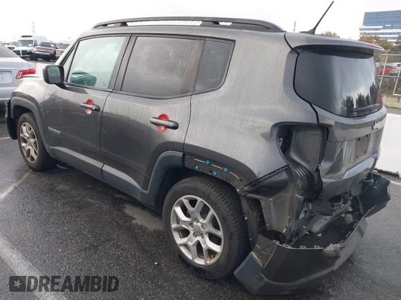 2017 Jeep Renegade Latitude with VIN ZACCJABB2HPG16741, listed as a IAAI auction lot 41746500 with 36,619 mi miles. Bid and sale history available at carsss.com. Image 3.
