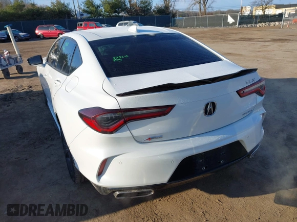 2021 Acura TLX w/A-Spec Package with VIN 19UUB6F50MA007713, listed as a IAAI auction lot 41864738 with 52,270 mi miles. Bid and sale history available at carsss.com. Image 3.