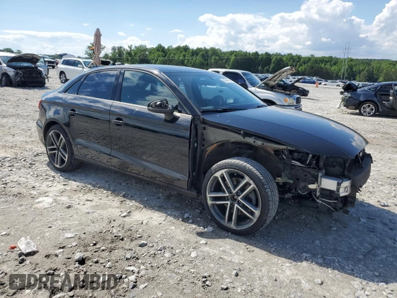 2018 Audi A3 Sedan Premium with VIN WAUAUGFF9J1039935, listed as a Copart auction lot 54741954 with 54,952 mi miles and Salvage Title. Bid and sale history available at carsss.com. Image 4.