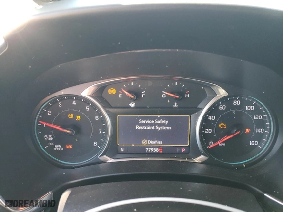 2021 Chevrolet Equinox Premier with VIN 3GNAXNEV2MS129364, listed as a Copart auction lot 45641915 with 77,938 mi miles and Salvage Title. Bid and sale history available at carsss.com. Image 9.