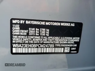 2023 BMW 7 Series 740i z VIN WBA23EH08PCM24789, wystawiony jako Copart lot #47390015 z przebiegiem 51 854 mil mil oraz Nie do naprawy • Non repairable. Historia ofert i sprzedaży dostępna na DreamBid. Obrazek 12.