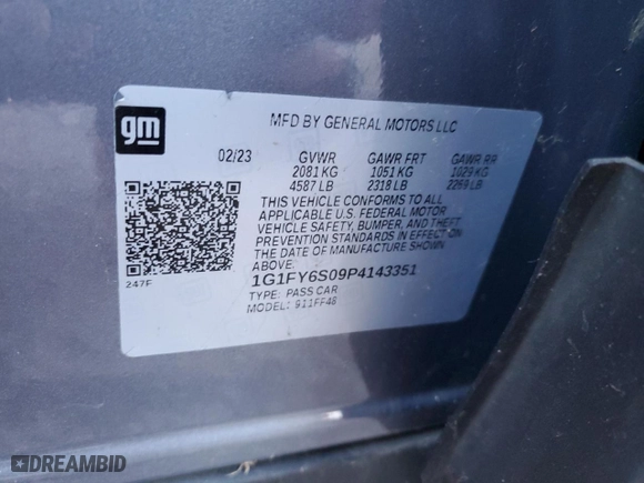 2023 Chevrolet Bolt EUV LT with VIN 1G1FY6S09P4143351, listed as a Copart auction lot 50080955 with 19,803 mi miles and Clean Title. Bid and sale history available at carsss.com. Image 13.