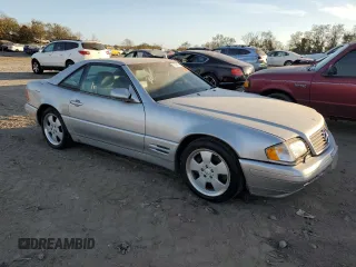 1999 Mercedes-Benz SL-Class with VIN WDBFA68F7XF178125, listed as a Copart auction lot 77404164 with 0 mi miles and Clean Title. Bid and sale history available at carsss.com. Image 4.