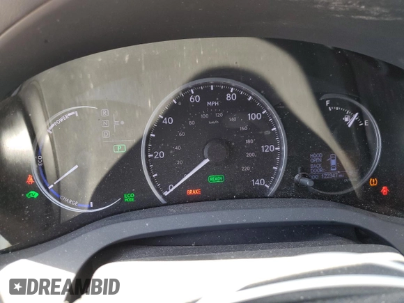 2012 Lexus CT 200h with VIN JTHKD5BH4C2076924, listed as a Copart auction lot 61506265 with 122,347 mi miles and Salvage title. Bid and sale history available at DreamBid. Image 9.
