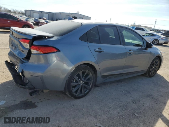 2024 Toyota Corolla SE with VIN 5YFS4MCE8RP197501, listed as a Copart auction lot 45328175 with 9,942 mi miles and Salvage Title. Bid and sale history available at DreamBid. Image 3.
