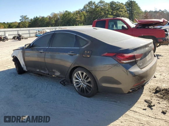 2018 Genesis G80 Ultimate with VIN KMHGN4JF9JU216722, listed as a Copart auction lot 76658944 with Not Provided miles and Salvage Title. Bid and sale history available at DreamBid. Image 2.