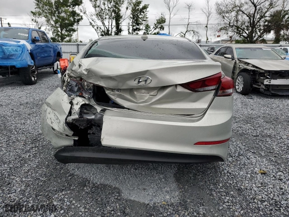 2017 Hyundai Elantra SE with VIN KMHD74LF2HU395528, listed as a Copart auction lot 52315635 with 66,228 mi miles and Non Repairable. Bid and sale history available at carsss.com. Image 6.