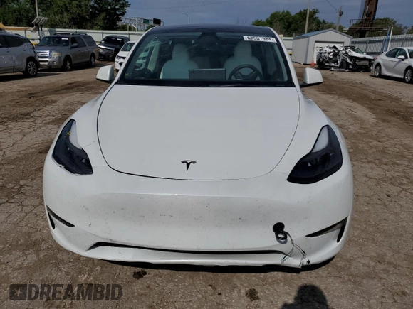 2023 Tesla Model Y Long Range with VIN 7SAYGAEE6PF795434, listed as a Copart auction lot 67507984 with 24,469 mi miles and Salvage Title. Bid and sale history available at DreamBid. Image 5.