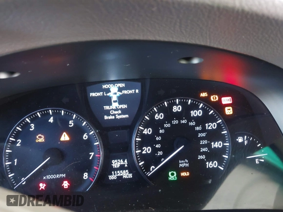 2010 Lexus LS 460 with VIN JTHBL5EF0A5096581, listed as a IAAI auction lot 42119621 with 115,585 mi miles and . Bid and sale history available at DreamBid. Image 7.
