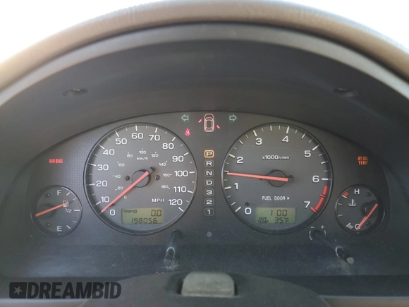 2001 Subaru Legacy Outback Limited with VIN 4S3BH686517636872, listed as a Copart auction lot 88520015 with 198,056 mi miles and Salvage title. Bid and sale history available at DreamBid. Image 9.