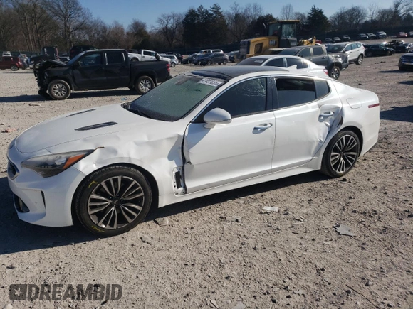 2018 Kia Stinger Premium with VIN KNAE25LA9J6014489, listed as a Copart auction lot 41437855 with 46,091 mi miles and Salvage Title. Bid and sale history available at DreamBid. Image 1.