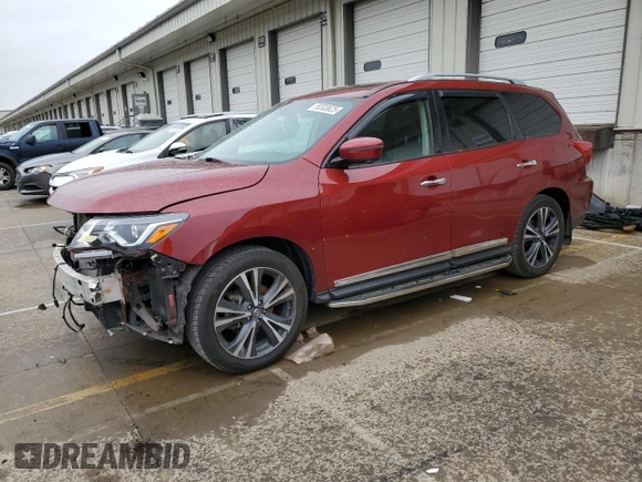 2018 Nissan Pathfinder S z VIN 5N1DR2MMXJC620138, wystawiony jako Copart lot #55303625 z przebiegiem 88 385 mil mil oraz Szkoda całkowita • Salvage title. Historia ofert i sprzedaży dostępna na DreamBid. Obrazek 1.