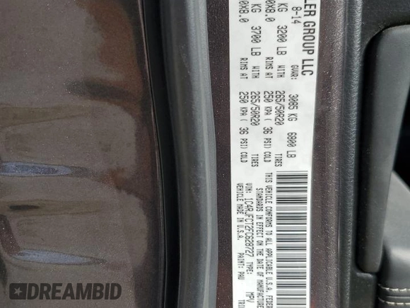 2015 Jeep Grand Cherokee Overland with VIN 1C4RJFCT2FC628727, listed as a Copart auction lot 48972095 with 155,435 mi miles and Salvage Title. Bid and sale history available at carsss.com. Image 12.