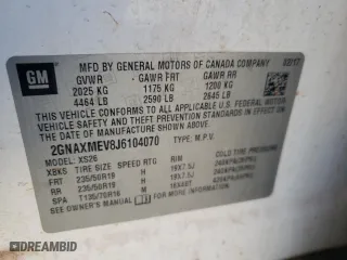 2018 Chevrolet Equinox Premier with VIN 2GNAXMEV8J6104070, listed as a Copart auction lot 49051535 with 251,661 mi miles and Salvage Title. Bid and sale history available at carsss.com. Image 13.