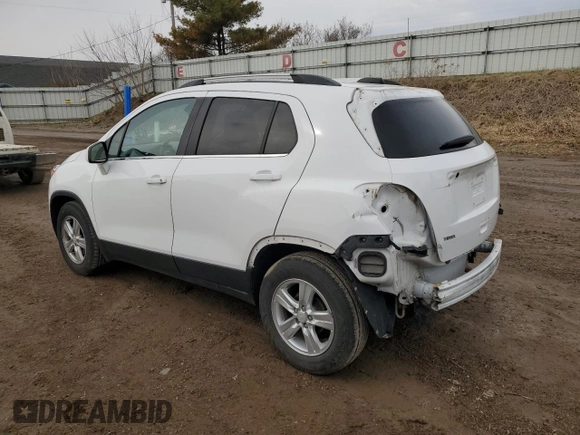 2017 Chevrolet Trax LT with VIN 3GNCJLSB7HL281603, listed as a Copart auction lot 52582335 with 92,679 mi miles and Clean Title. Bid and sale history available at carsss.com. Image 2.