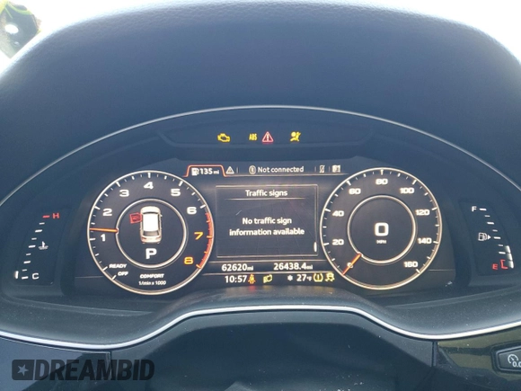 2019 Audi Q7 Premium Plus with VIN WA1LAAF7XKD022369, listed as a Copart auction lot 46038795 with 62,620 mi miles and Salvage title. Bid and sale history available at DreamBid. Image 9.