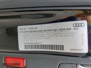 2019 Audi S4 Premium Plus with VIN WAUB4AF42KA003117, listed as a Copart auction lot 47311243 with 40,692 mi miles. Bid and sale history available at carsss.com. Image 15.