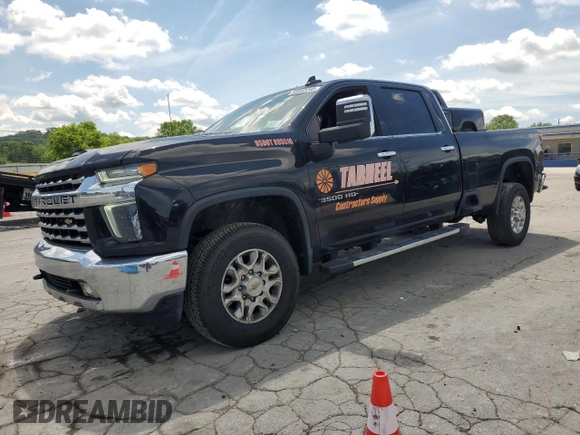 2022 Chevrolet Silverado 3500HD LTZ z VIN 1GC4YUEY6NF114086, wystawiony jako Copart lot #55552245 z przebiegiem 112 029 mil mil oraz Szkoda całkowita • Salvage title. Historia ofert i sprzedaży dostępna na DreamBid. Obrazek 1.
