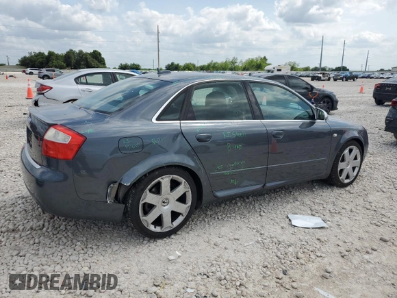 2005 Audi S4 z VIN WAUPL68E85A109670, wystawiony jako Copart lot #55114175 z przebiegiem 98 679 mil mil oraz Szkody całkowita. Historia ofert i sprzedaży dostępna na DreamBid. Obrazek 3.