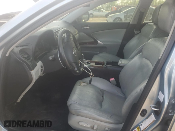 2006 Lexus IS 250 with VIN JTHCK262465005997, listed as a Copart auction lot 54251915 with 208,670 mi miles and Salvage Title. Bid and sale history available at DreamBid. Image 7.