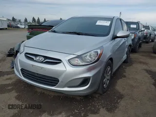 2013 Hyundai Accent GLS with VIN KMHCT4AE6DU481193, listed as a IAAI auction lot 41652387 with 148,420 mi miles. Bid and sale history available at carsss.com. Image 2.