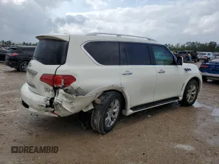 2012 Infiniti QX56 7-passenger with VIN JN8AZ2NF3C9517655, listed as a Copart auction lot 78241174 with 182,533 mi miles and Salvage Title. Bid and sale history available at carsss.com. Image 3.