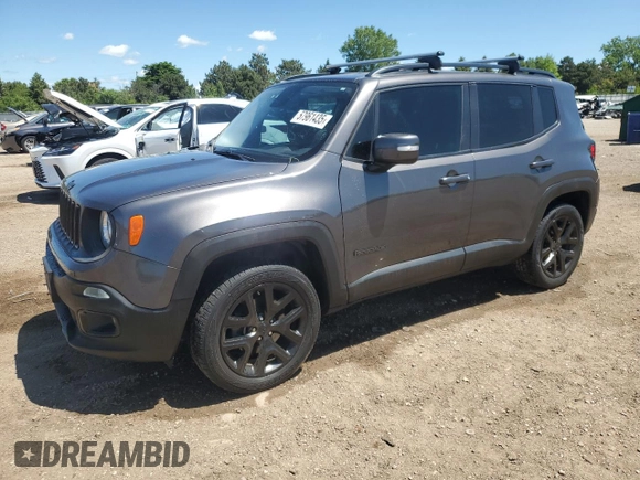 2017 Jeep Renegade Latitude with VIN ZACCJBBB2HPE66958, listed as a Copart auction lot 57961435 with 154,393 mi miles and Salvage title. Bid and sale history available at DreamBid. Image 1.