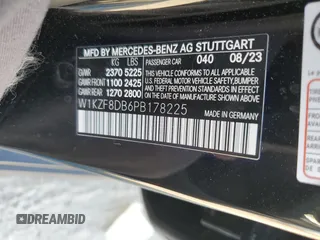 2023 Mercedes-Benz E-Class E 350 with VIN W1KZF8DB6PB178225, listed as a Copart auction lot 77495484 with 7,315 mi miles and Clean Title. Bid and sale history available at carsss.com. Image 12.