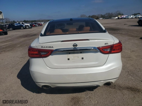 2016 Nissan Maxima 3.5 SR with VIN 1N4AA6AP9GC428387, listed as a Copart auction lot 46176115 with 186,600 mi miles and Salvage Title. Bid and sale history available at carsss.com. Image 6.