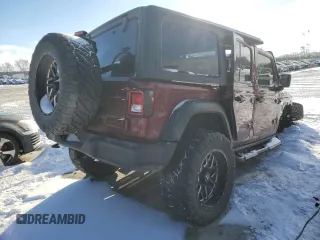2021 Jeep Wrangler Unlimited Sport Altitude with VIN 1C4HJXDG2MW544163, listed as a Copart auction lot 86496084 with 49,737 mi miles and Salvage Title. Bid and sale history available at carsss.com. Image 3.